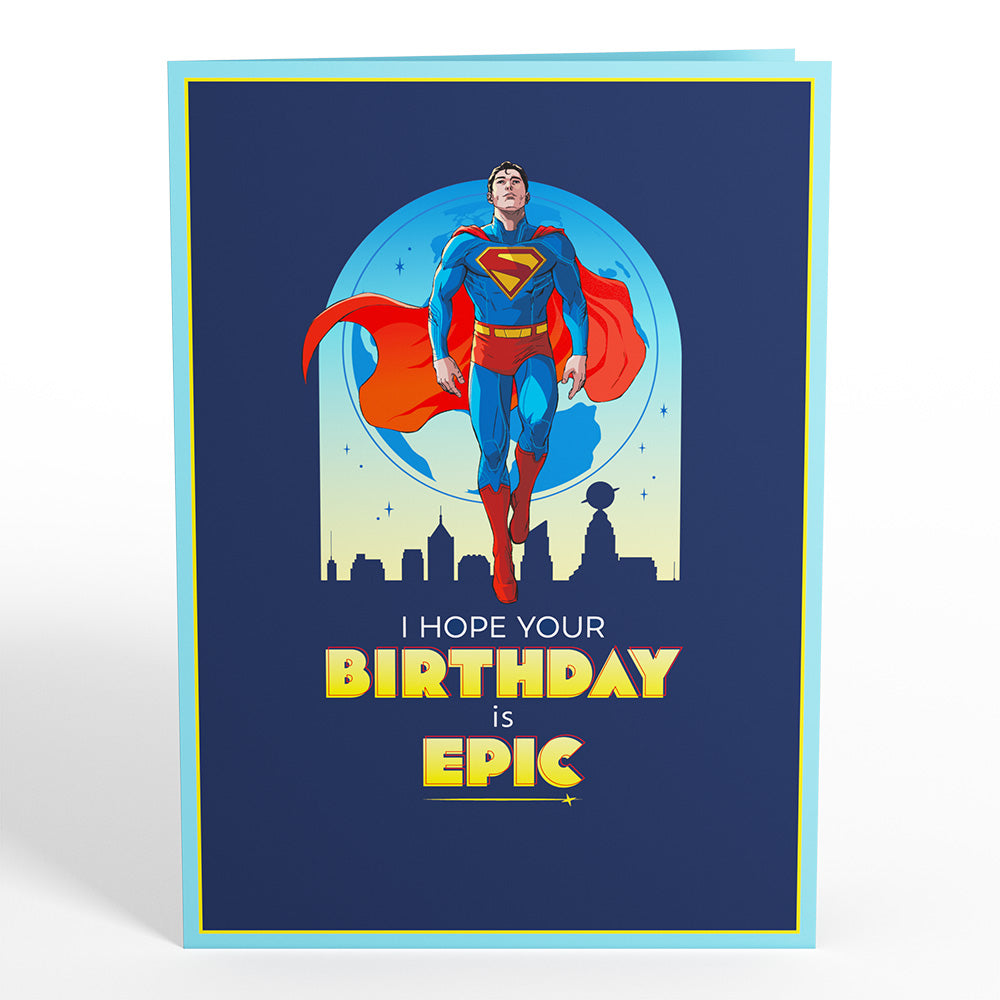 Superman and Krypto Epic Birthday Pop-Up Card