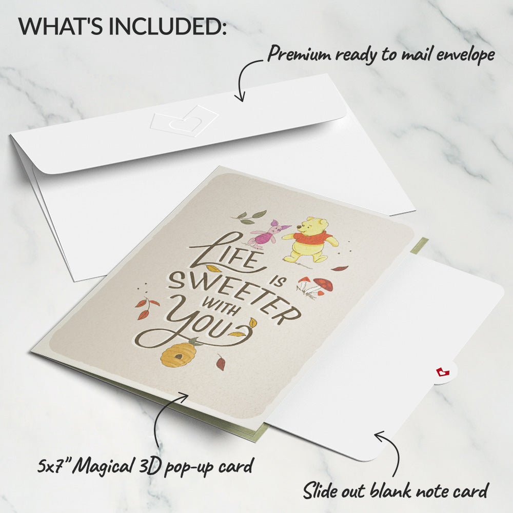 Disney's Winnie the Pooh Life Is Sweeter With You Pop-Up Card