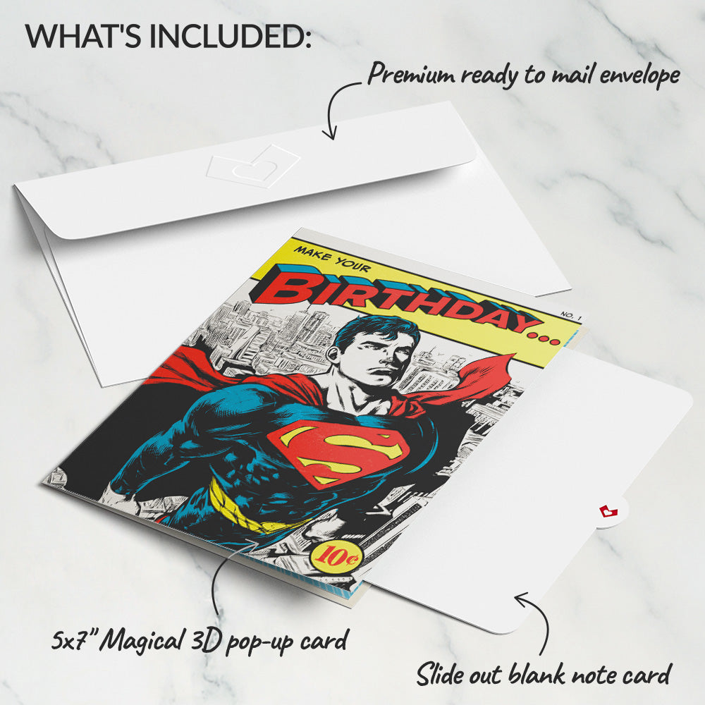 Superman™ Comic Book Birthday Pop-Up Card