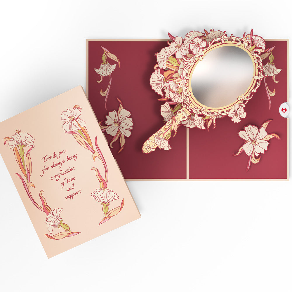 Reflection of Love and Support Mirror Pop-Up Card