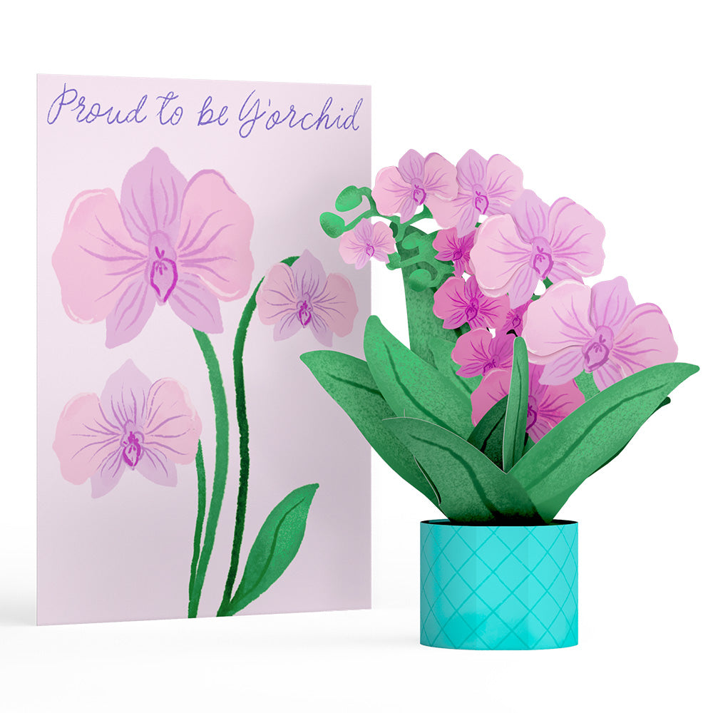 Proud to Be Y’Orchid Mother’s Day Card with Mini Bouquet