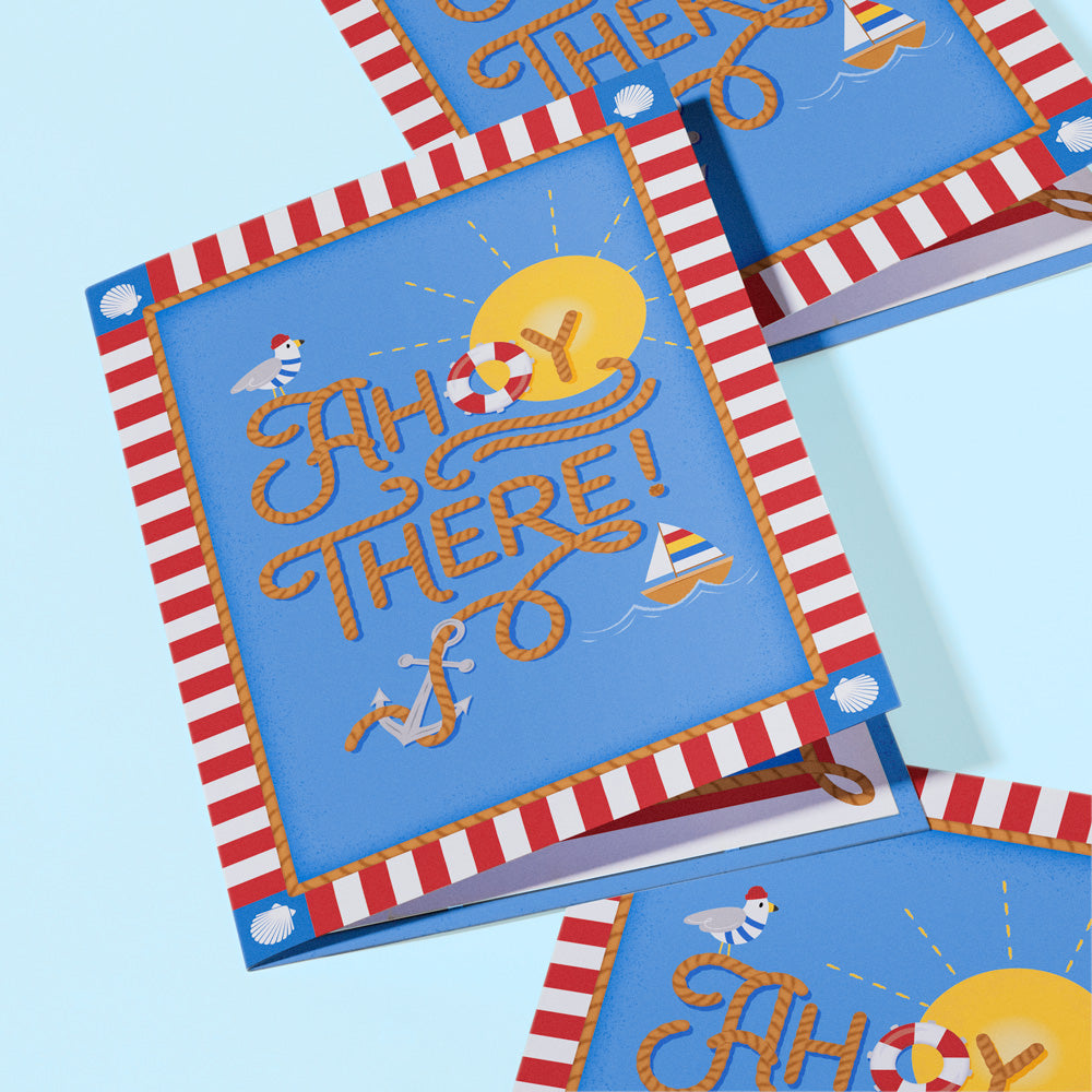 'Ahoy There' Plushpop Card