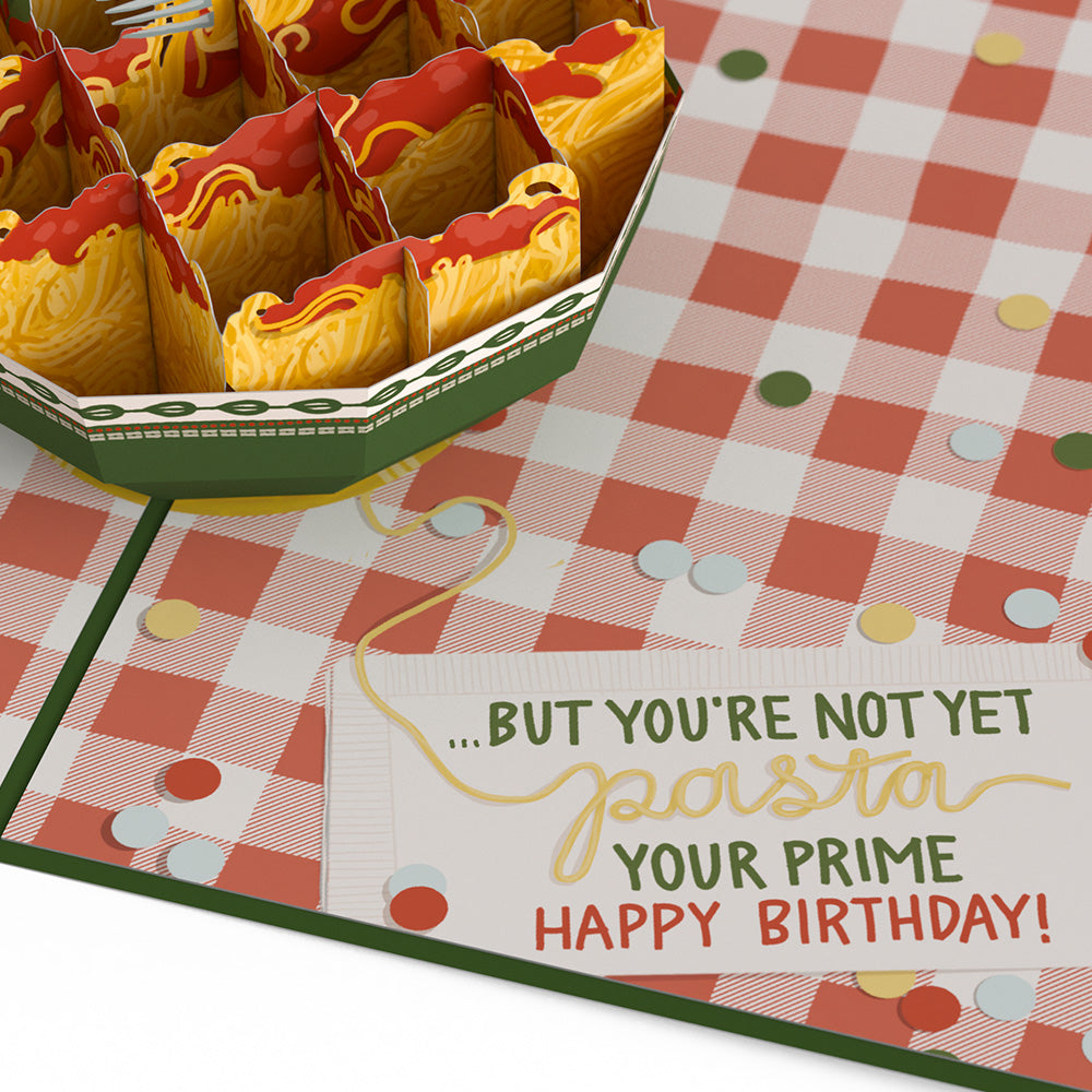 Spaghetting Older Birthday Pop-Up Card