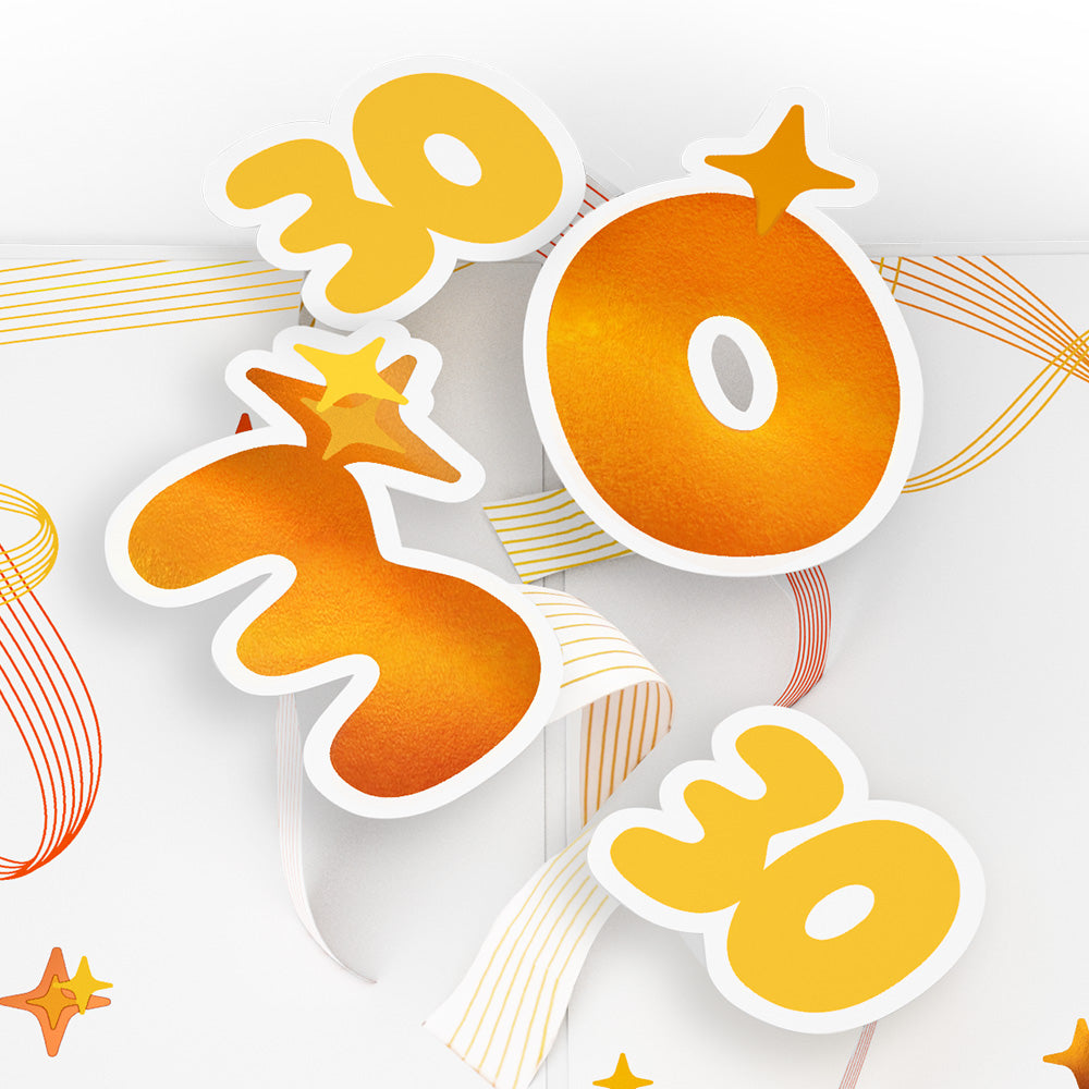 Good Times, Good Vibes 30th Birthday Pop-Up Card
