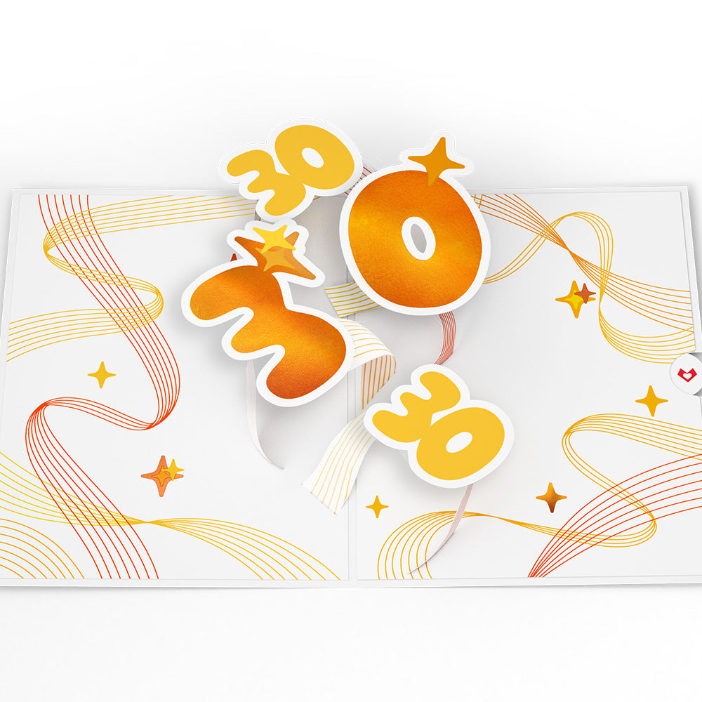 Good Times, Good Vibes 30th Birthday Pop-Up Card