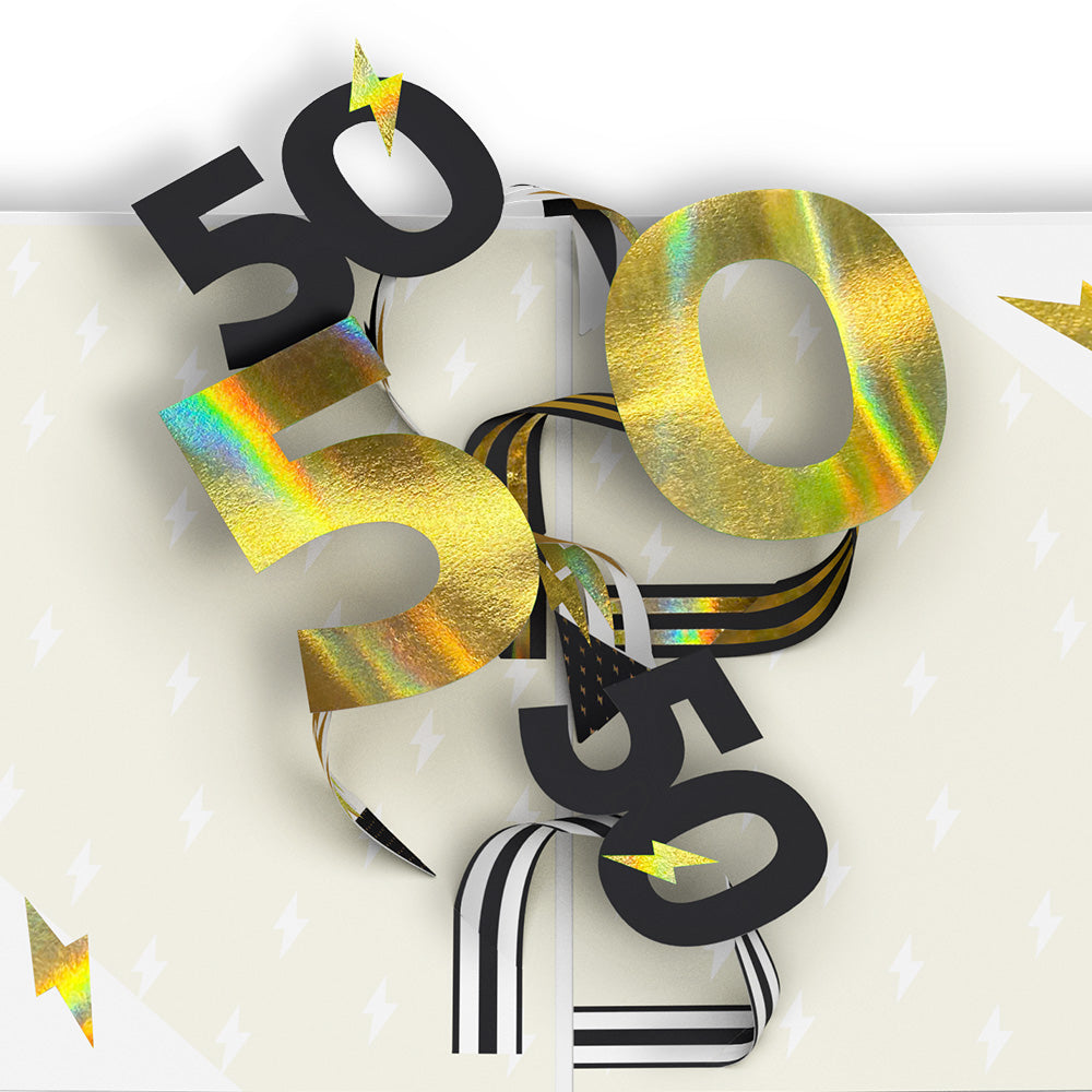 Fifty and Fearless 50th Birthday Pop-Up Card
