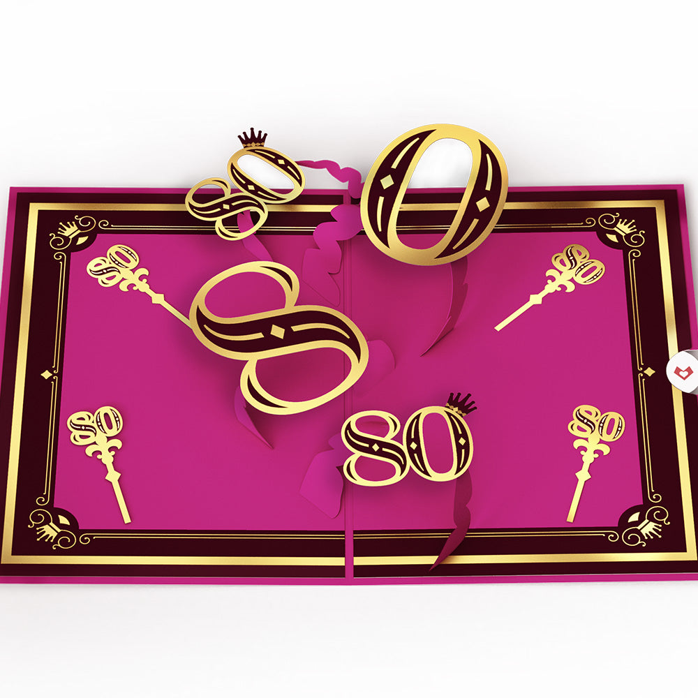 Legendary Human 80th Birthday Pop-Up Card