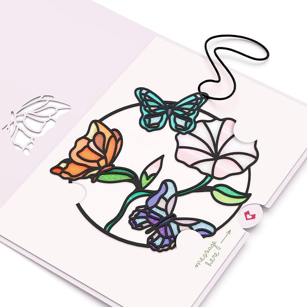 Nature's Beauty Butterfly Suncatcher Card