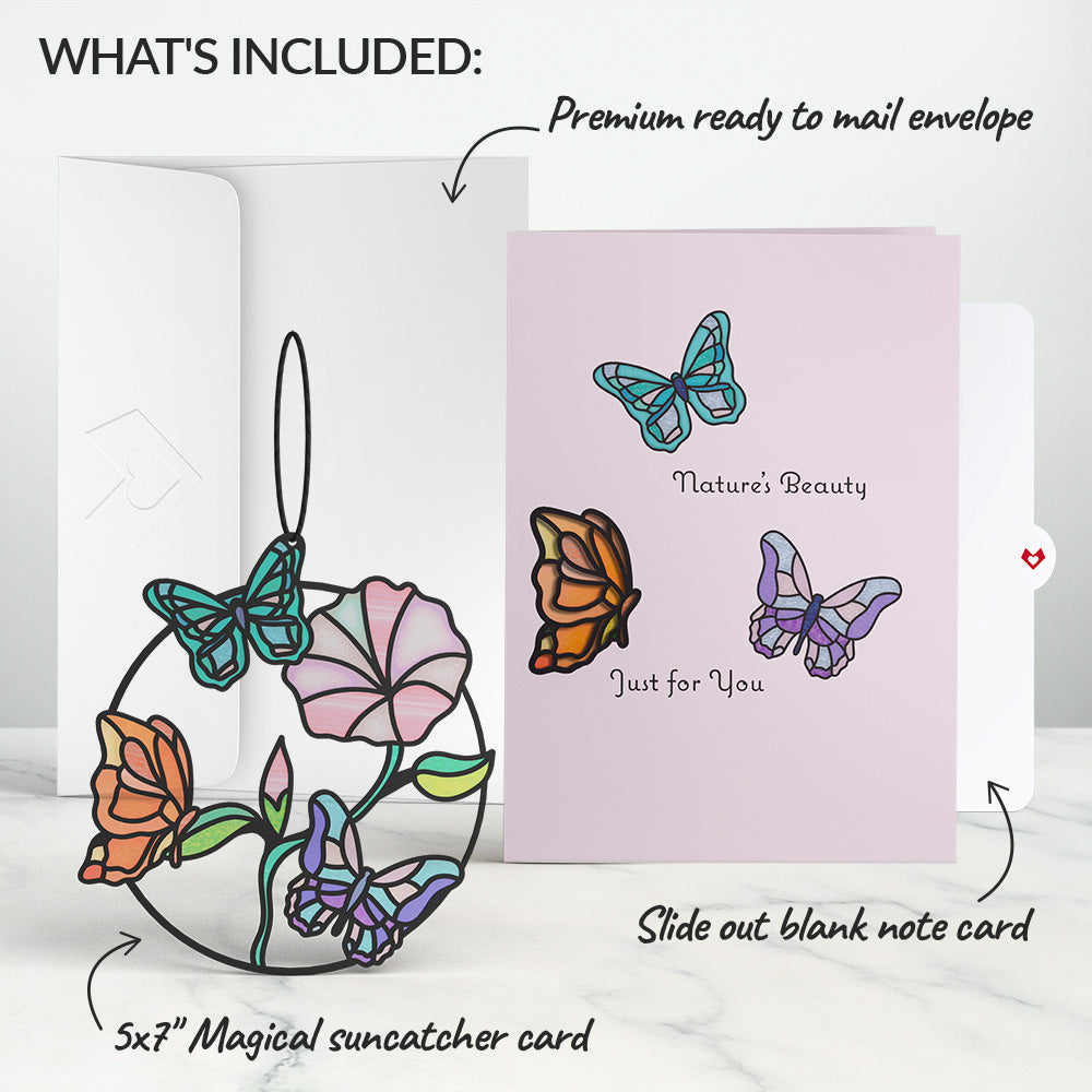 Nature's Beauty Butterfly Suncatcher Card