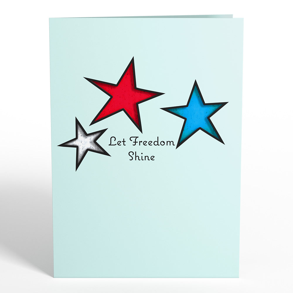 Let Freedom Shine Suncatcher Card