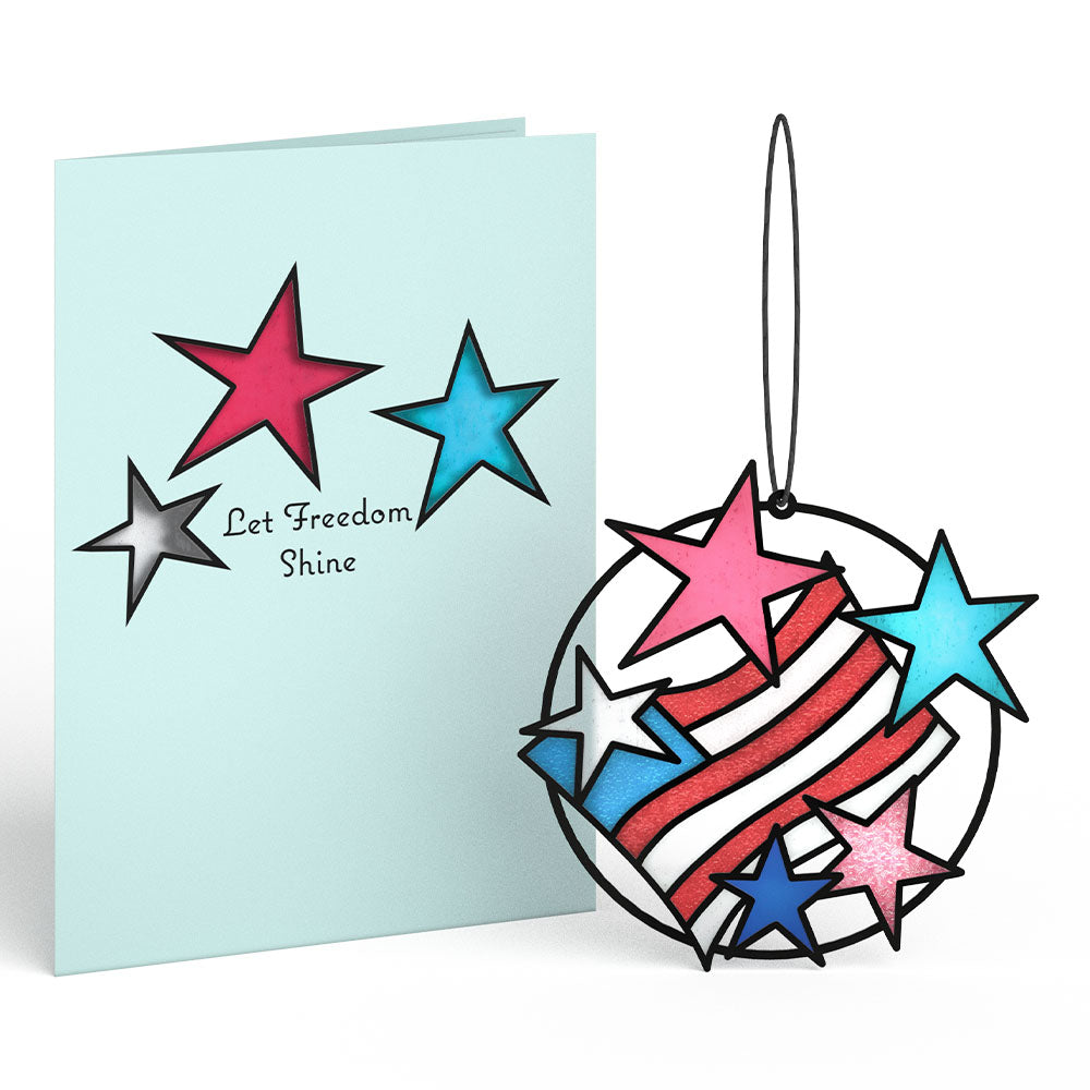 Let Freedom Shine Suncatcher Card