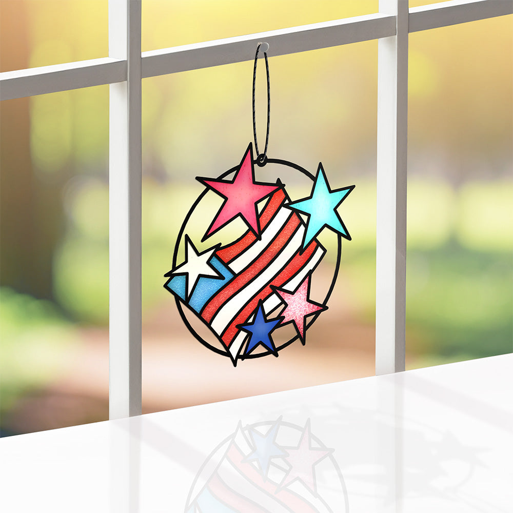 Let Freedom Shine Suncatcher Card