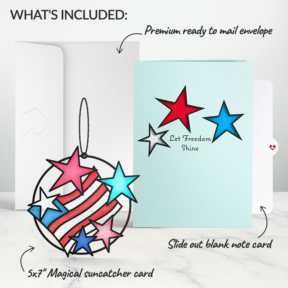 Let Freedom Shine Suncatcher Card