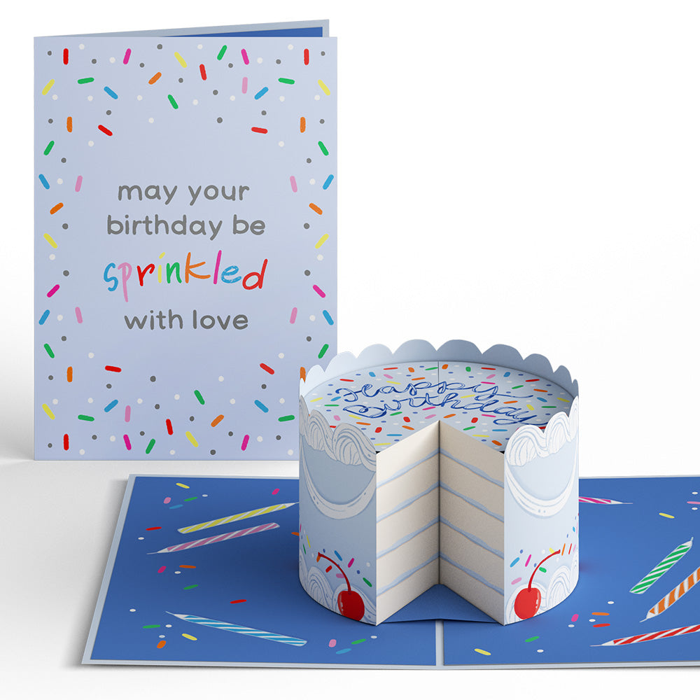 Sprinkled with Love Birthday Cake Pop-Up Card