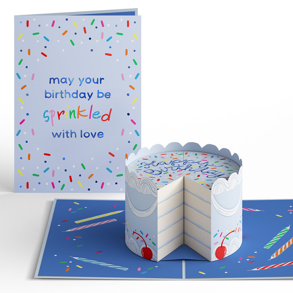 Sprinkled with Love Birthday Cake Pop-Up Card