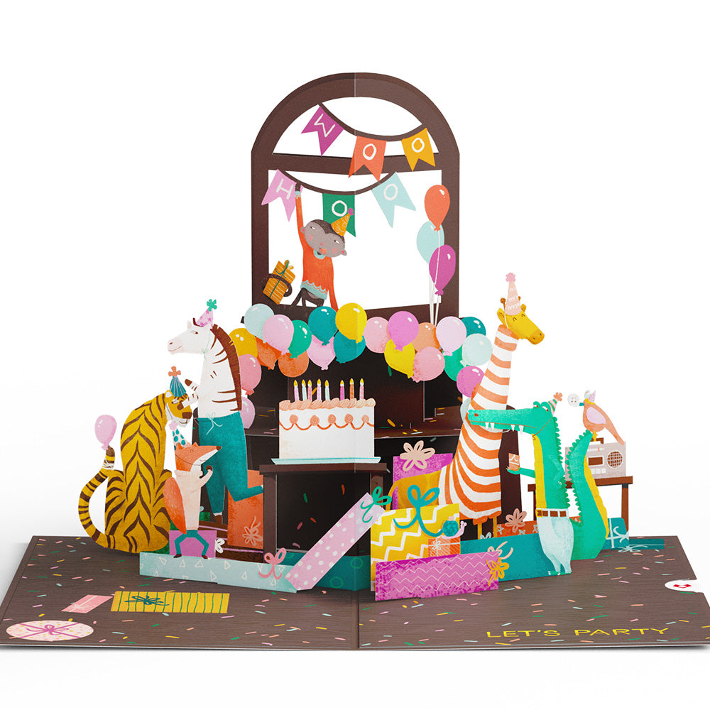 Party Animals Birthday Pop-Up Card