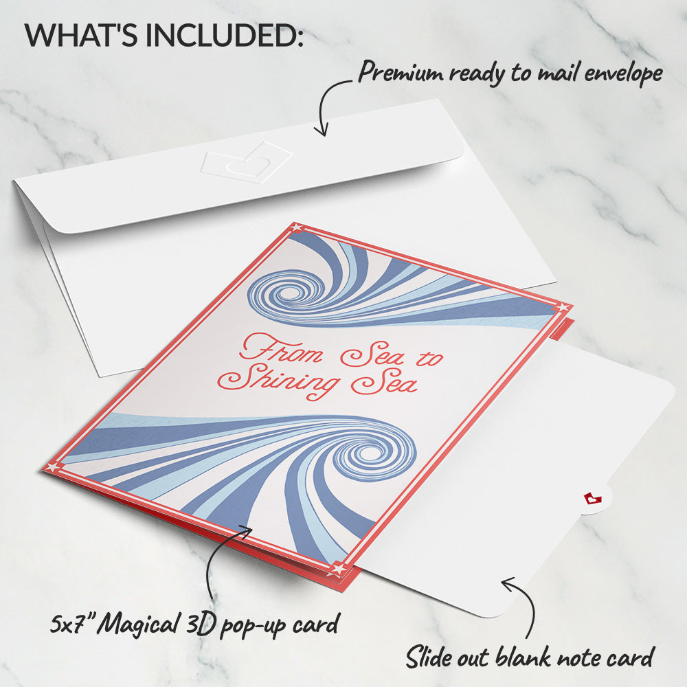 From Sea to Shining Sea Pop-Up Card