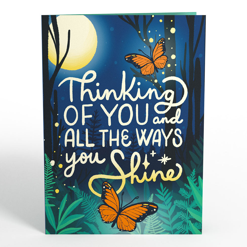 Thinking of You Butterfly Jar Light-Up Pop-Up Card