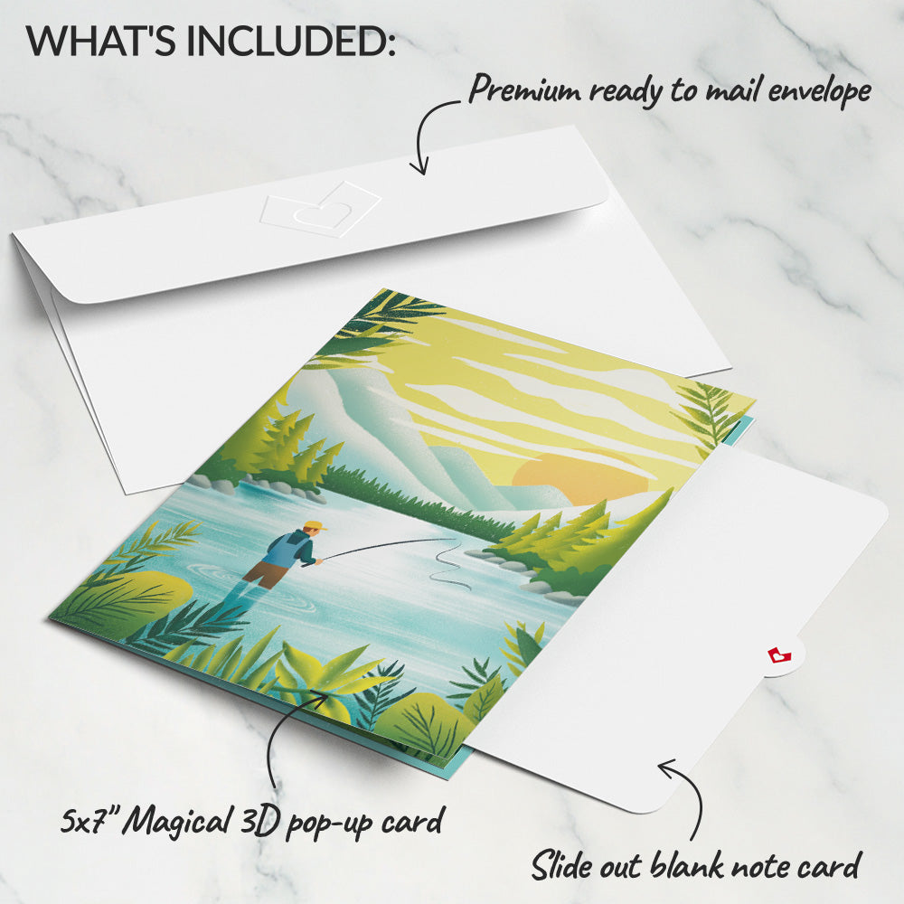 Gone Fishing Pop-Up Card