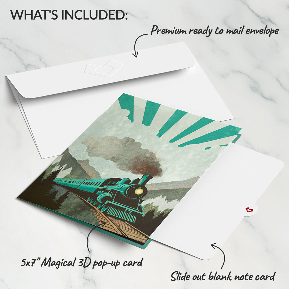 Classic Train Pop-Up Card