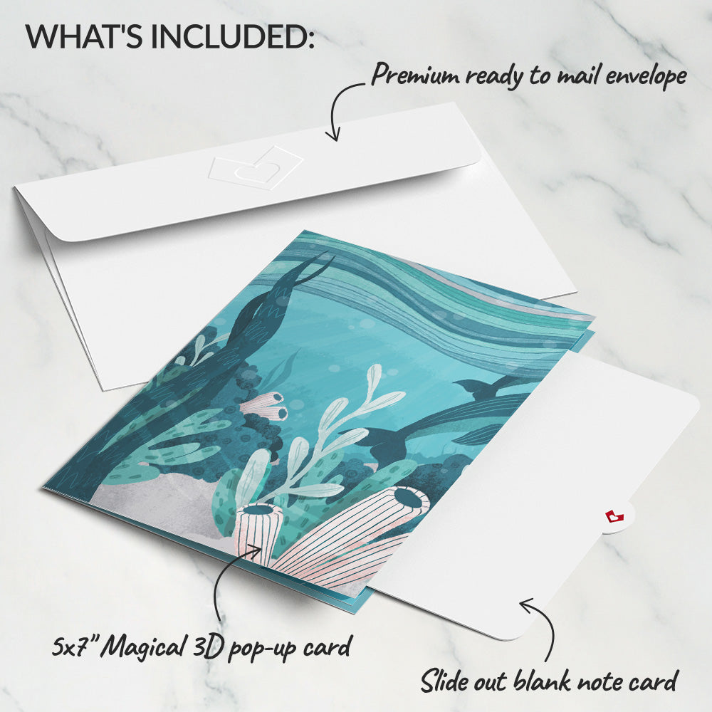 Playful Dolphins Pop-Up Card