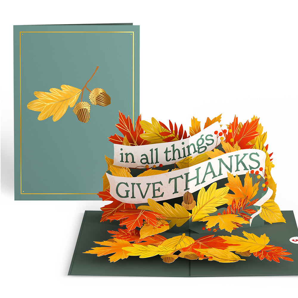 In All Things, Give Thanks Pop-Up Card