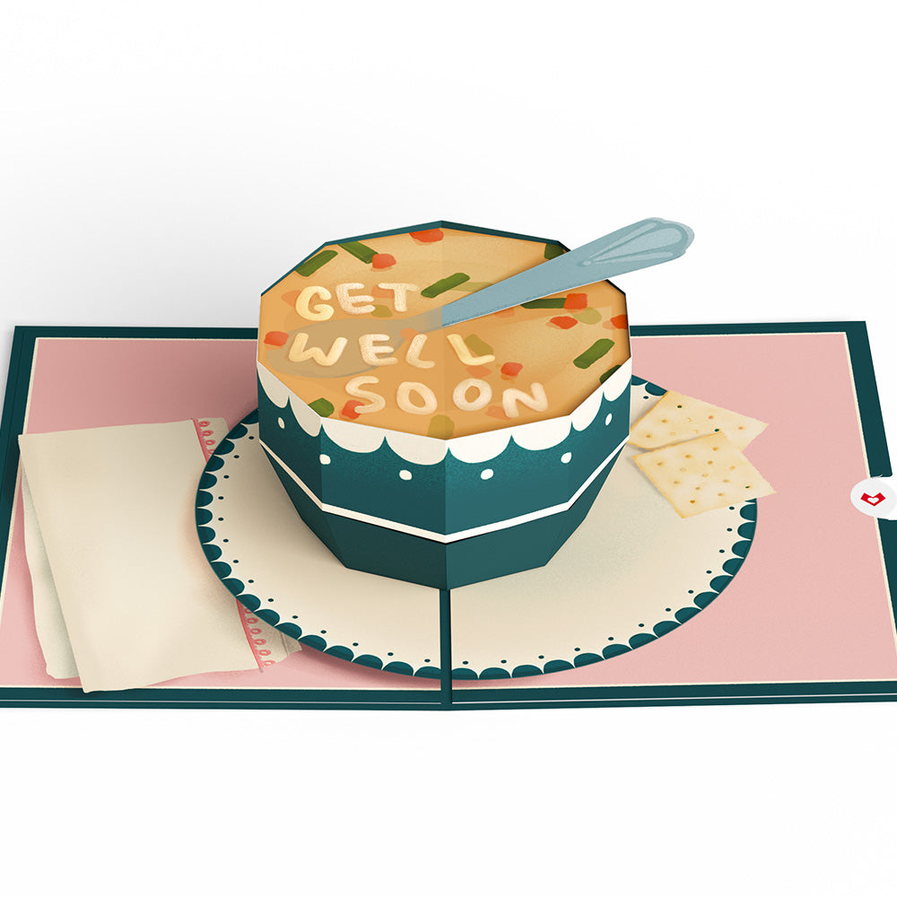 Get Well Soon Soup Pop-Up Card