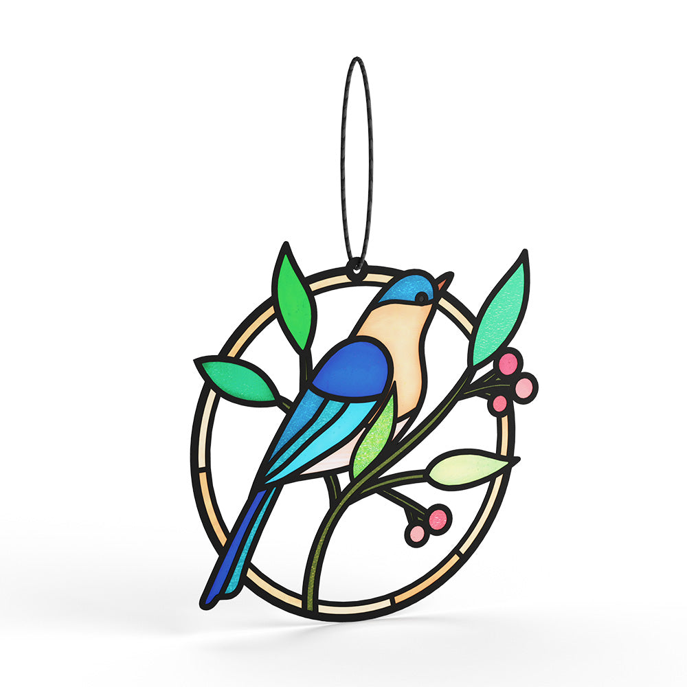 Wishing You Peace Bluebird Suncatcher Card