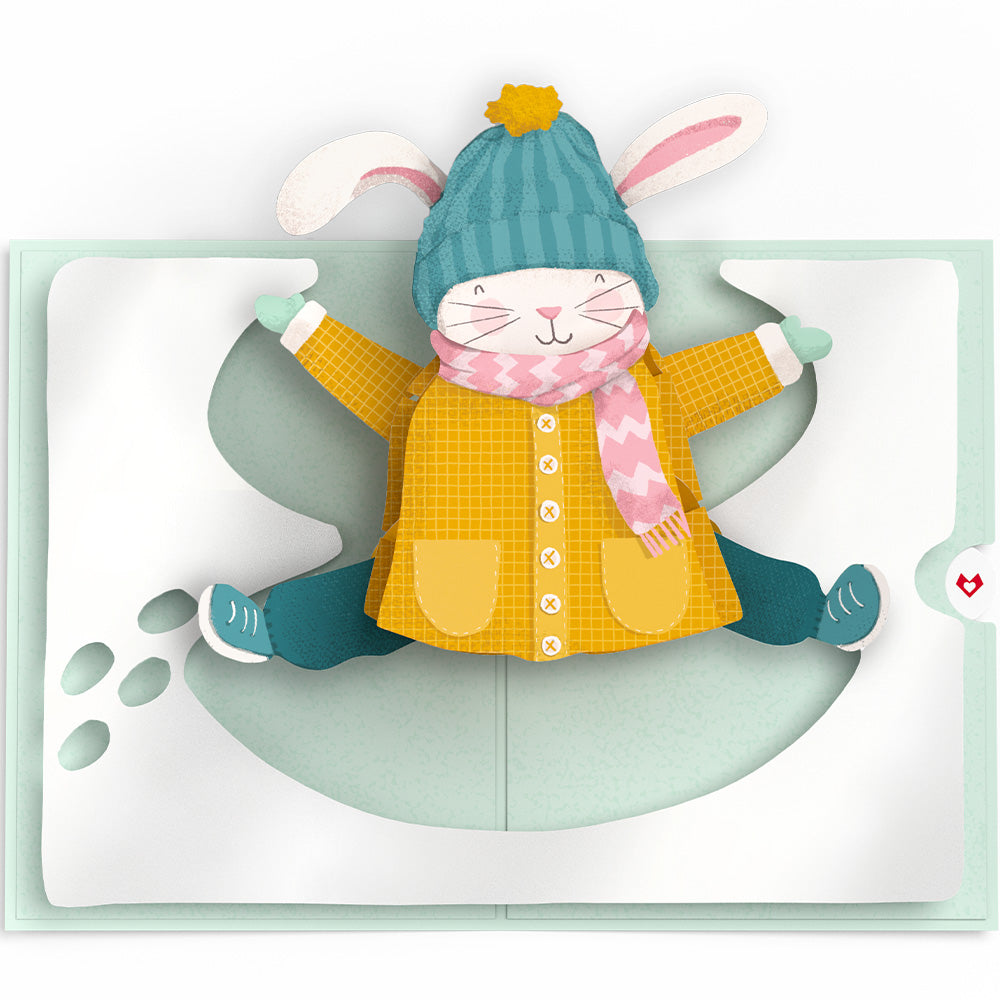 Let It Snow Winter Bunny Pop-Up Card