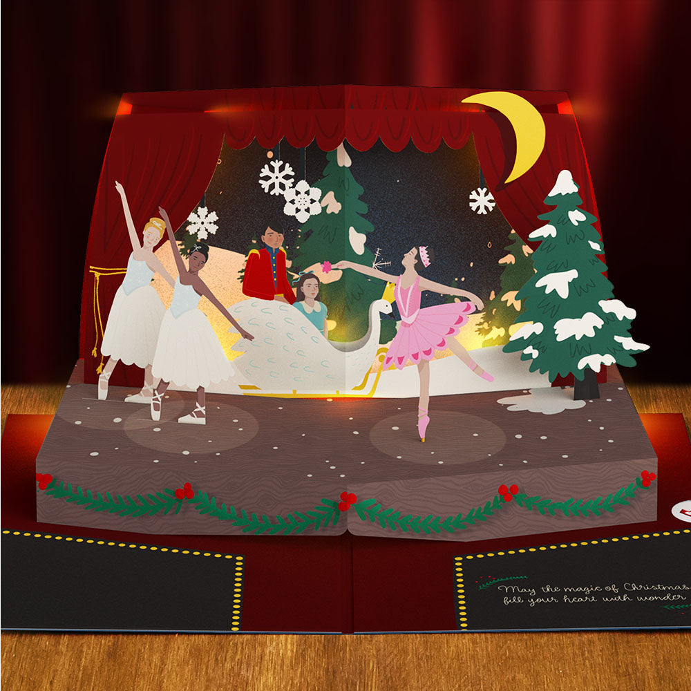 The Nutcracker Christmas Magic Music and Lights Pop-Up Card