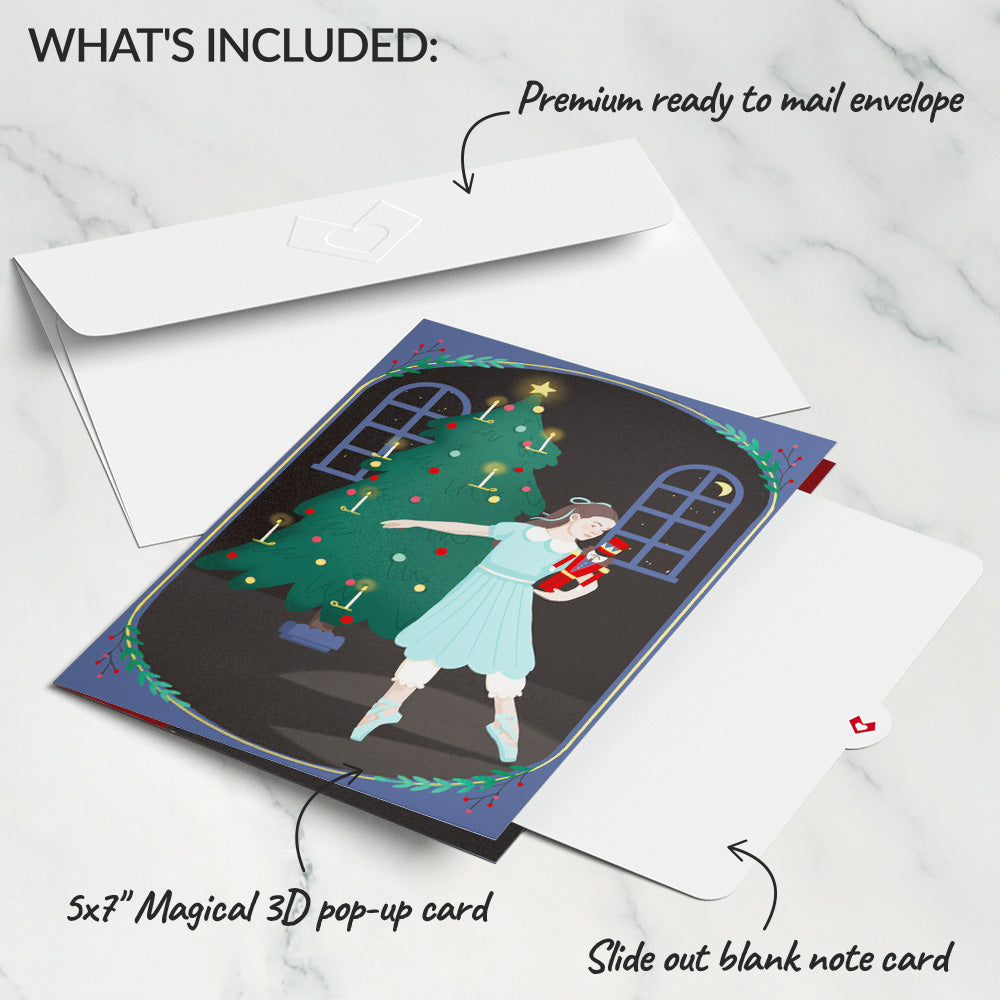 The Nutcracker Christmas Magic Music and Lights Pop-Up Card