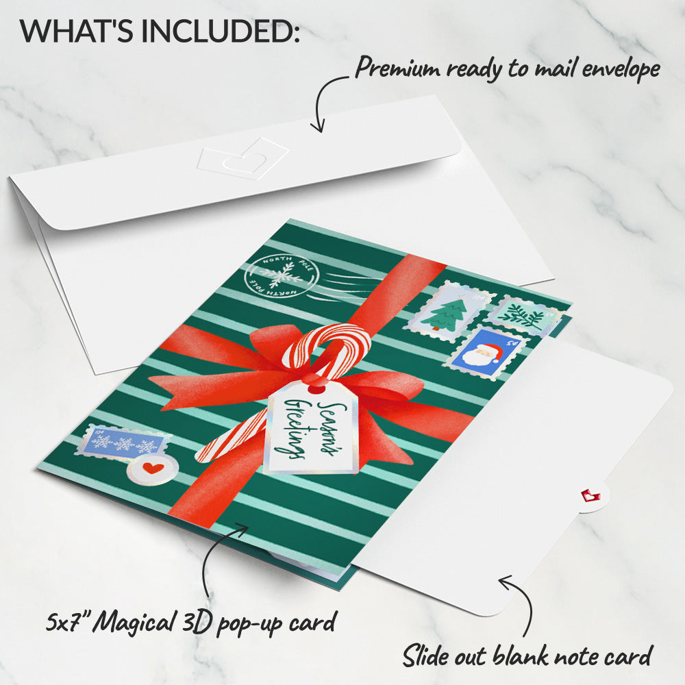 Season's Greetings Penguin Surprise Pop-Up Card