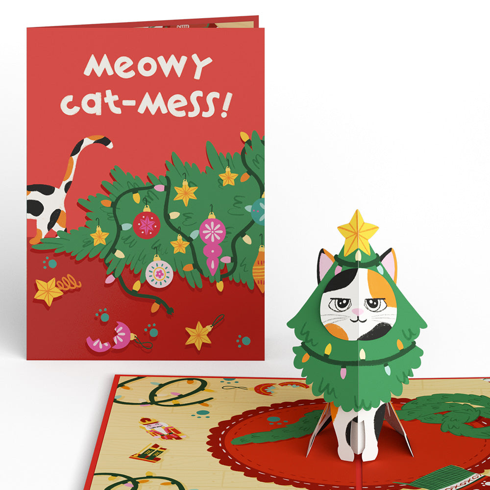 Meowy Cat-mess Christmas Pop-Up Card