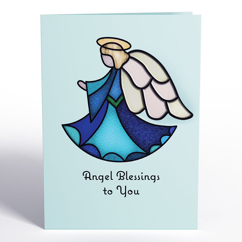 Angel Blessings to You Suncatcher Card