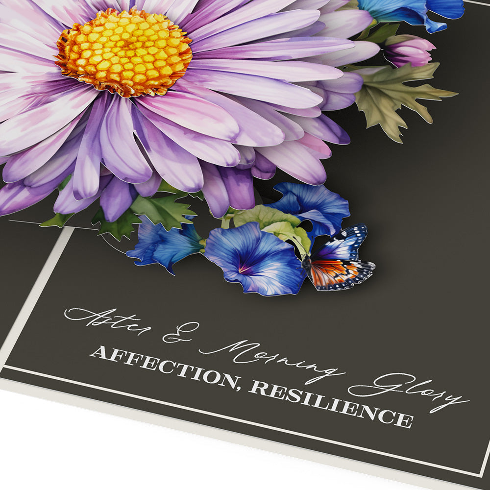 Born to Bloom: September Birth Month Flowers Pop-Up Card