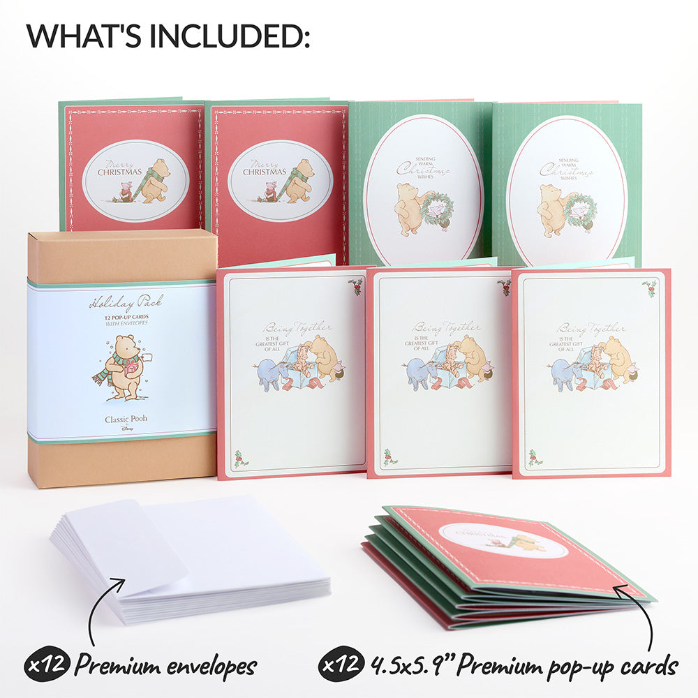 Disney’s Winnie the Pooh Holiday Box Set (Assorted 12-Pack): Paperpop® Card