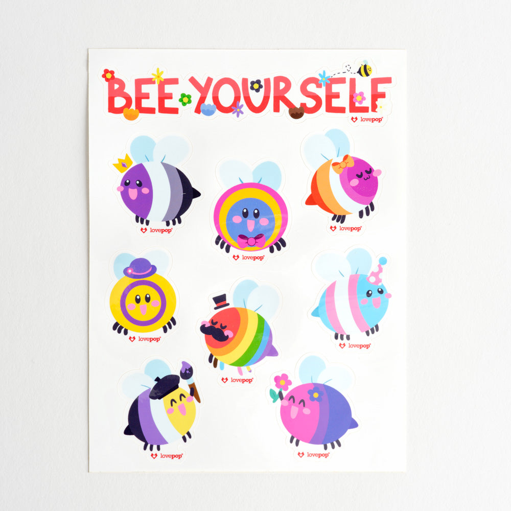 Bee Yourself LGBTQ+ Pride Sticker Sheet