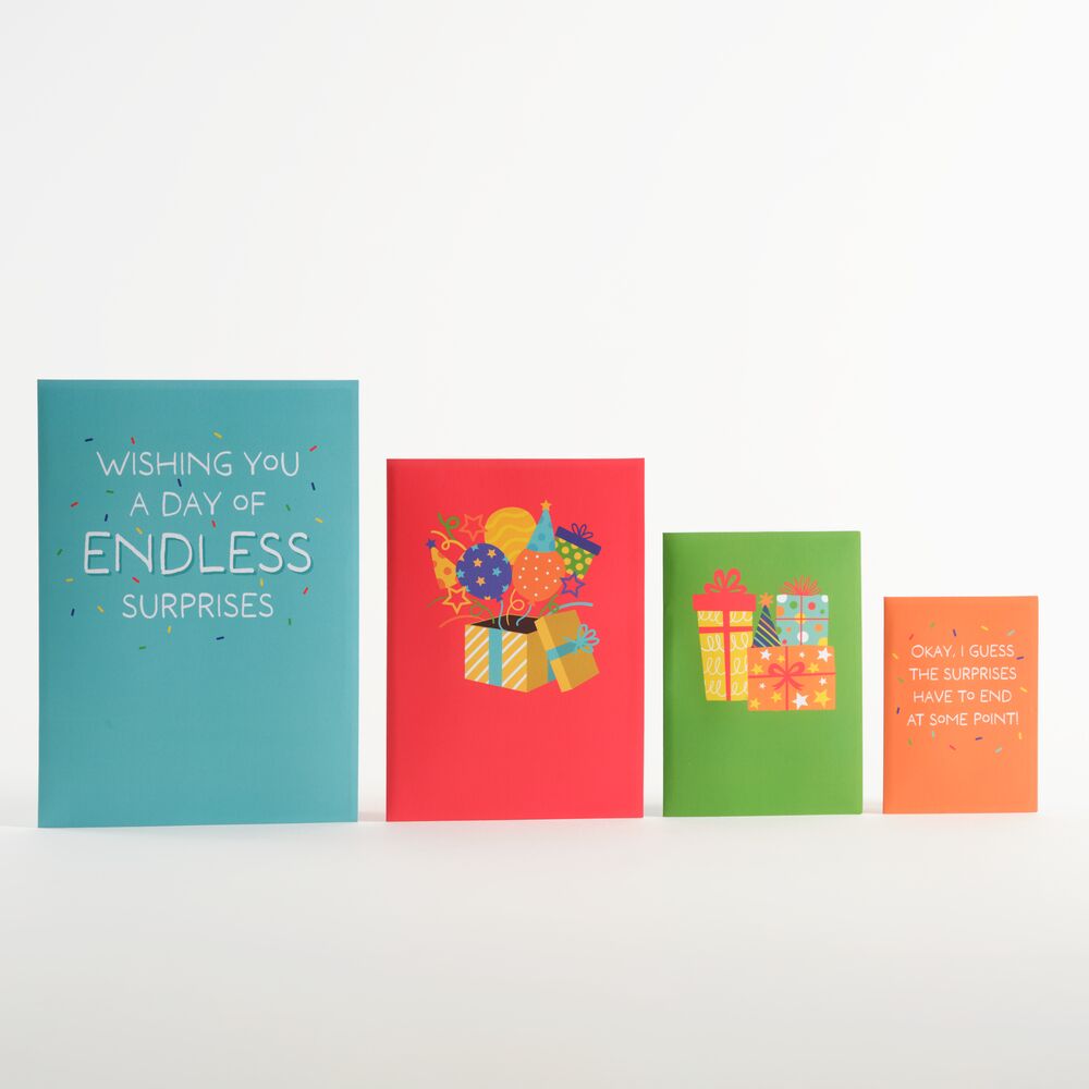 Happy Birthday Endless Surprises Nesting Card