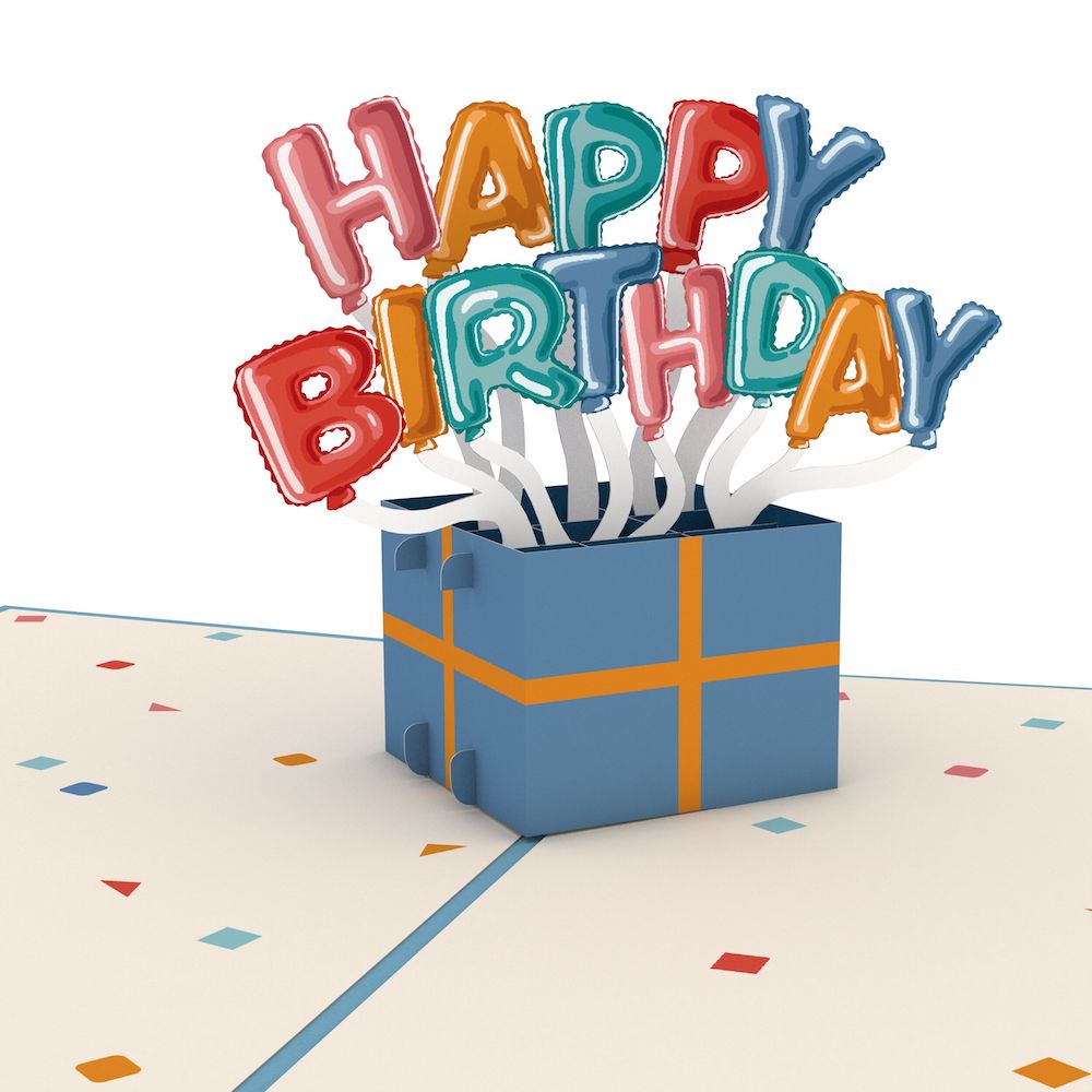 Happy 80th Birthday Burst Pop-Up Card and Sentiment Set