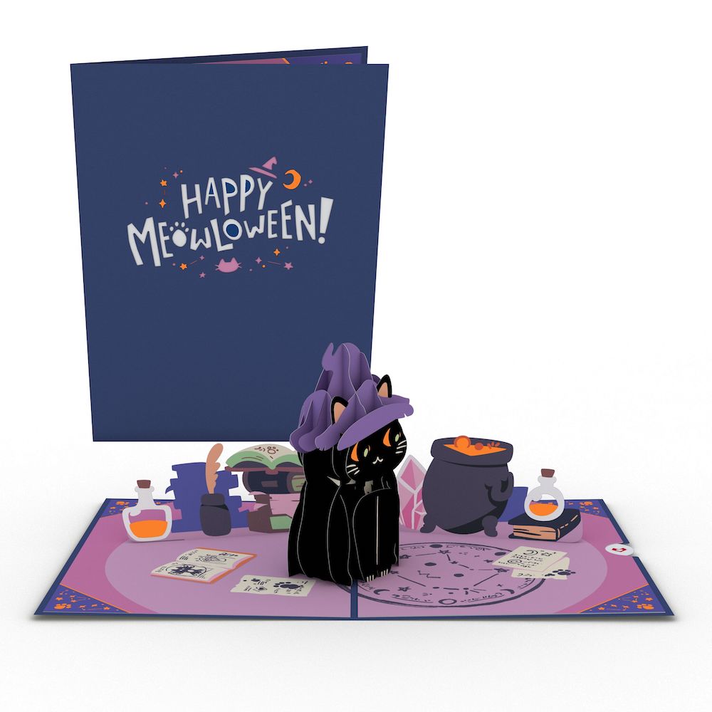 Happy Halloween Childless Cat Lady Pop-up Cards