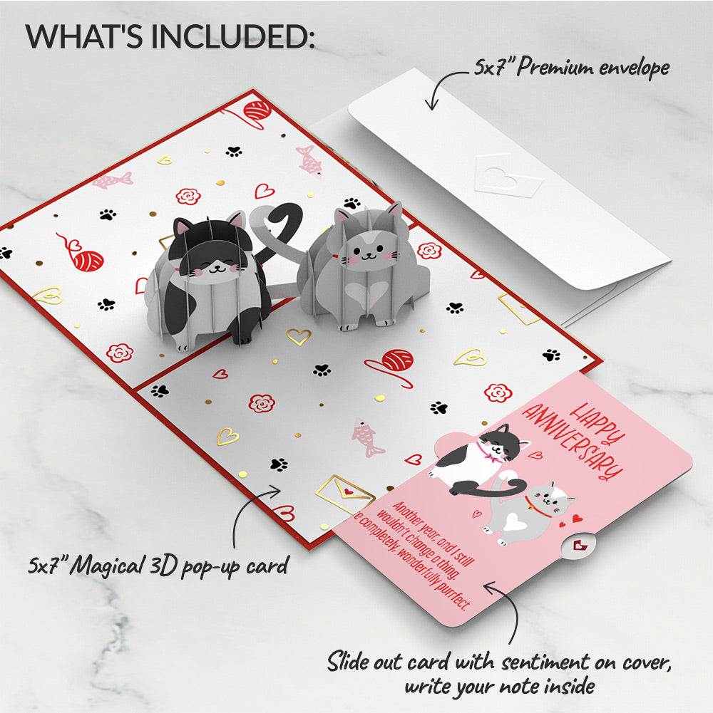 Love Cats Anniversary Pop-Up Card and Sentiment Set