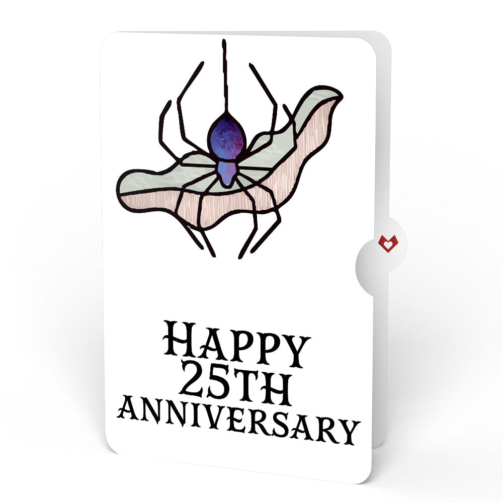 Moonlit Amethyst 25th Anniversary Suncatcher Bouquet and Sentiment Set