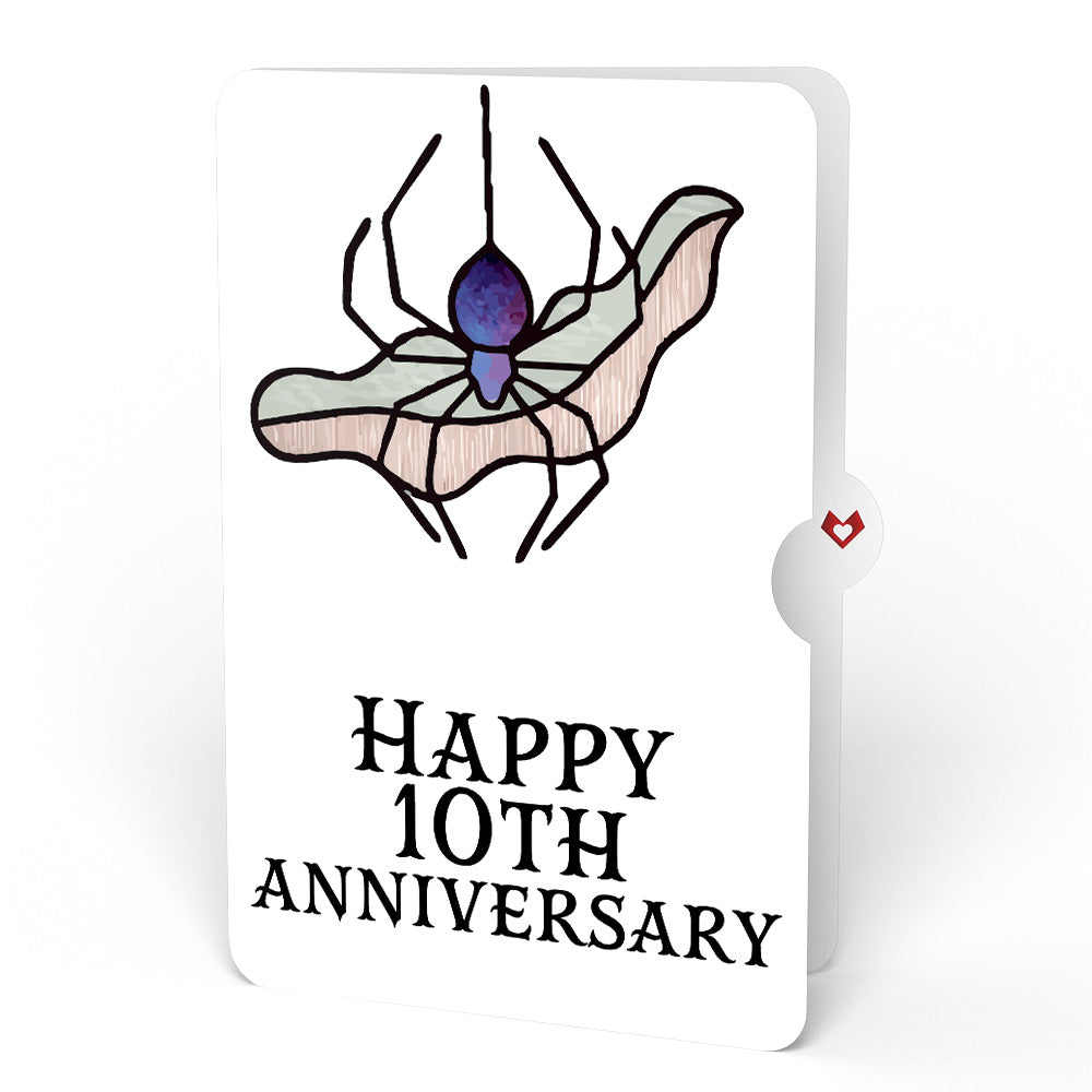 Moonlit Amethyst 10th Anniversary Suncatcher Bouquet and Sentiment Set