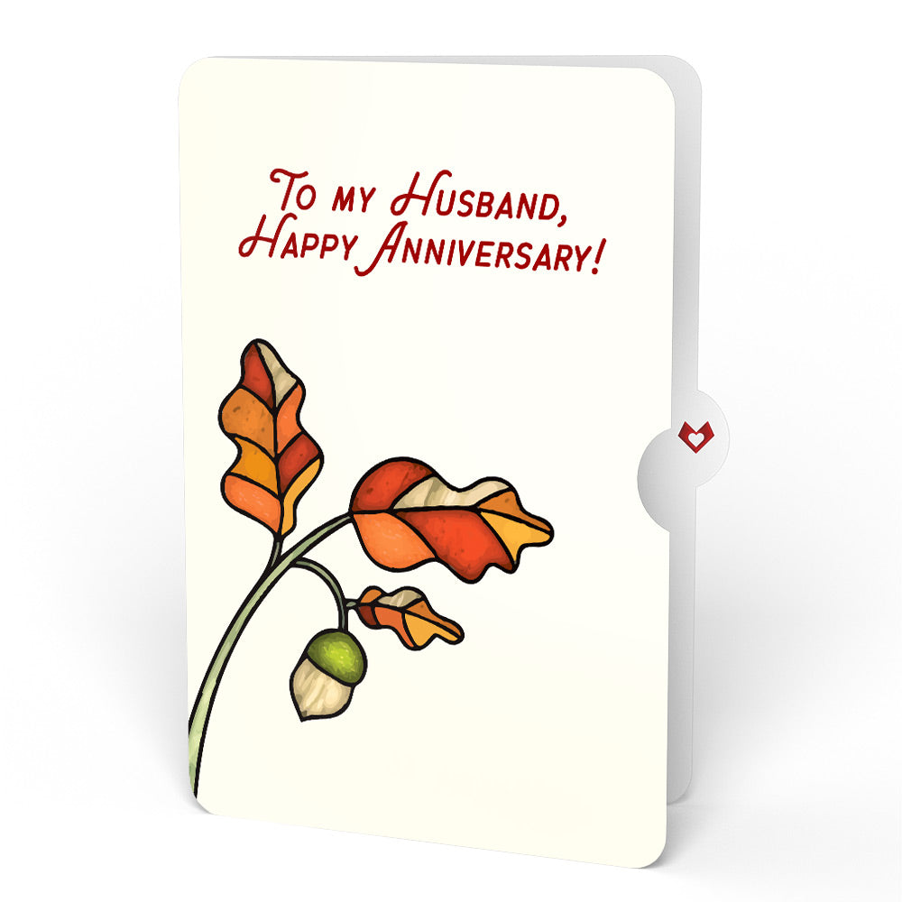 Golden Hour Sunflower Anniversary Suncatcher Bouquet and Sentiment Set for Husband