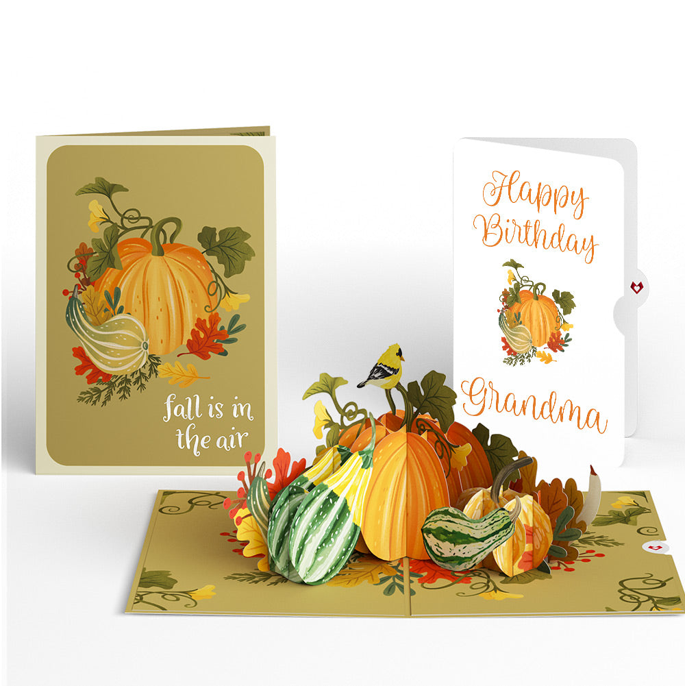 Fall is in the Air Birthday Pop-Up Card and Sentiment Set for Grandma