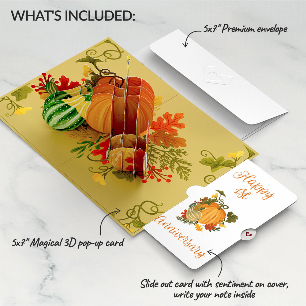 Fall is in the Air 1st Anniversary Pop-Up Card and Sentiment Set