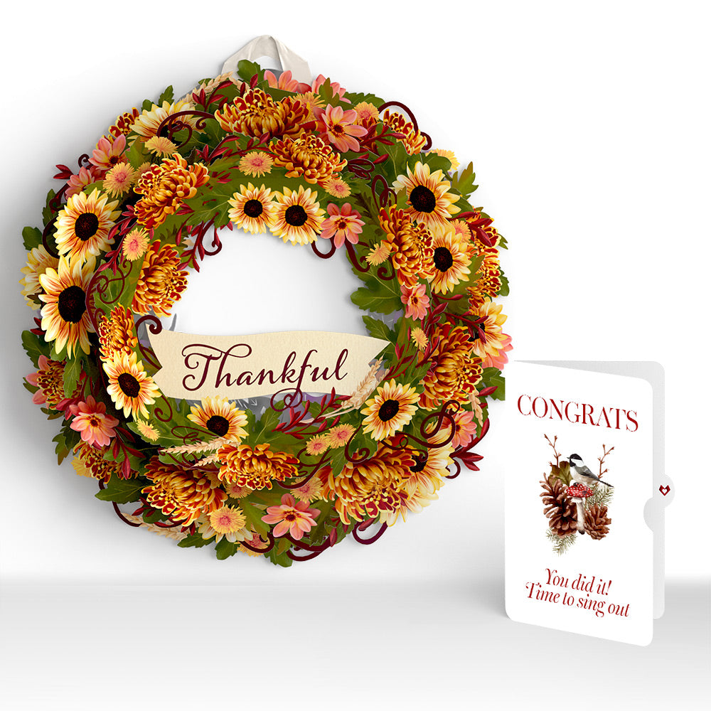 Thankful Congratulations Wreath and Sentiment Set