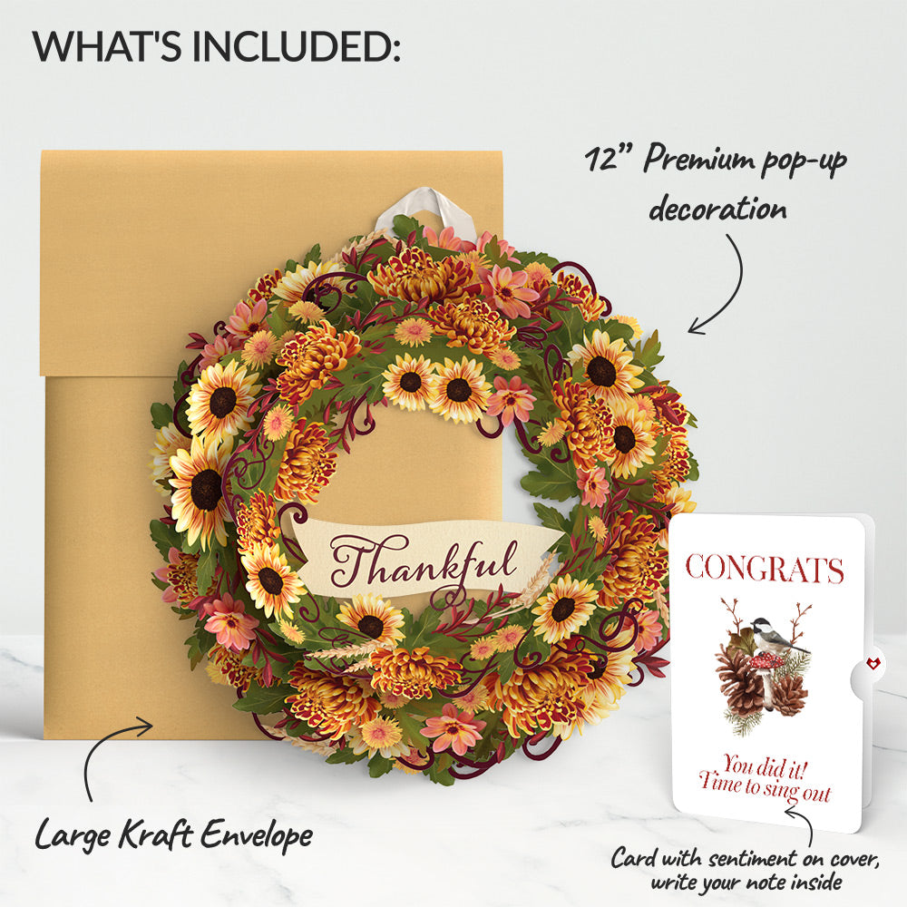 Thankful Congratulations Wreath and Sentiment Set