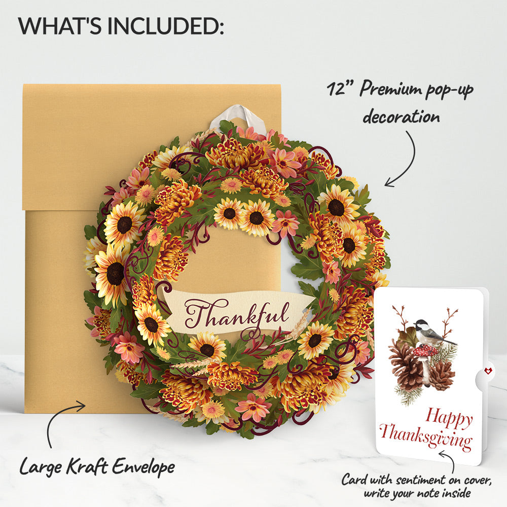 Thankful Thanksgiving Wreath and Sentiment Set