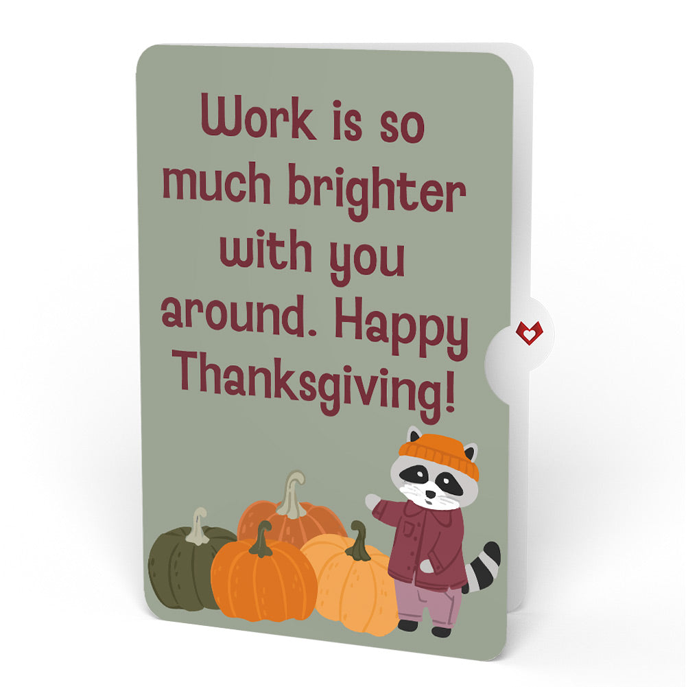 Woodland Animals Thanksgiving Day Parade Pop-Up Card and Sentiment Set for Co-worker